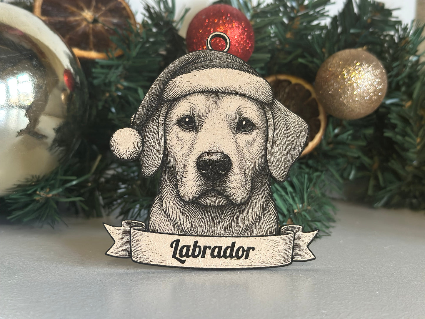 Labrador - Personalisable Christmas Tree Decoration Bauble Ornament Dog Gift