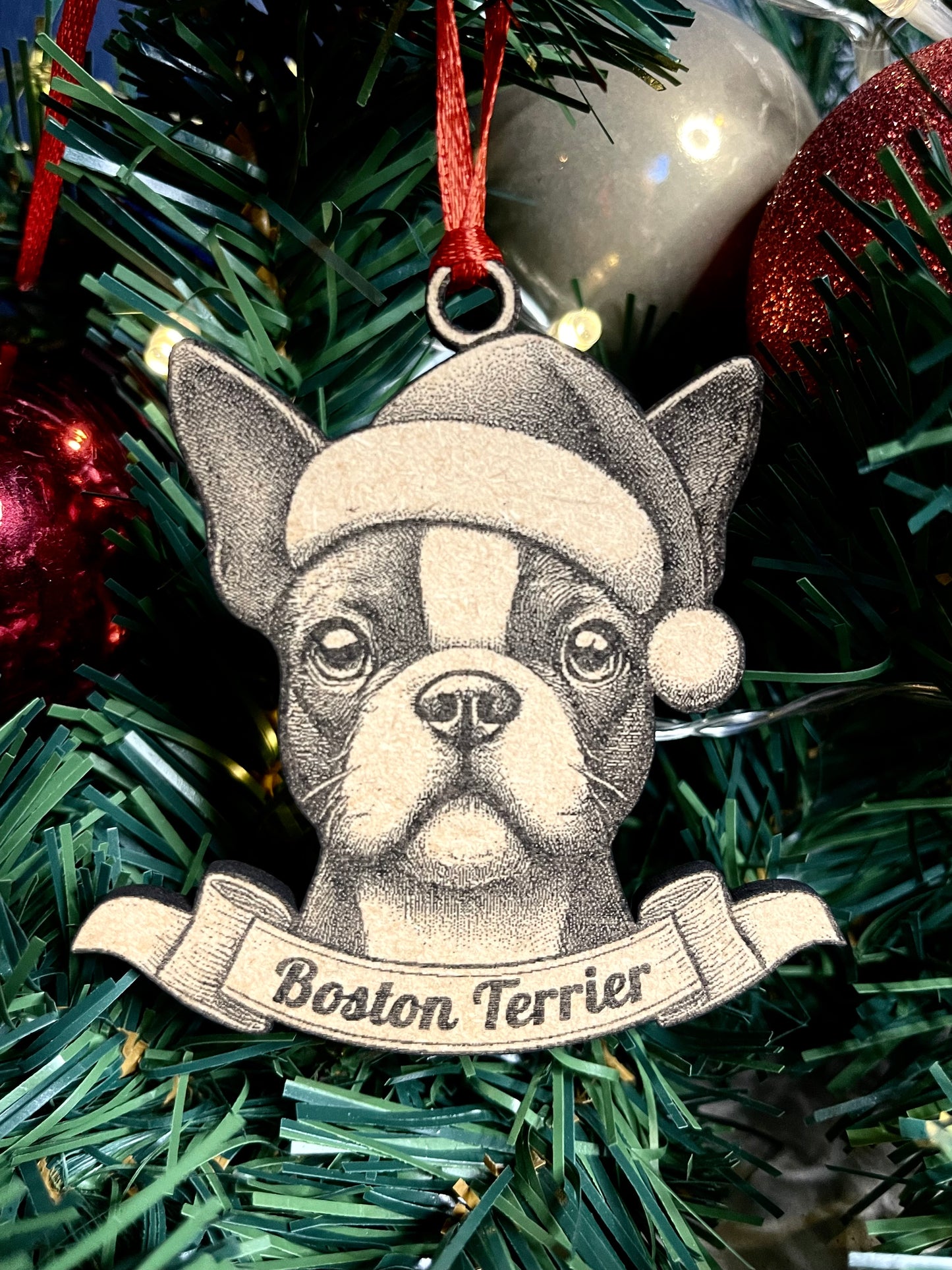 Boston Terrier Tree Ornament