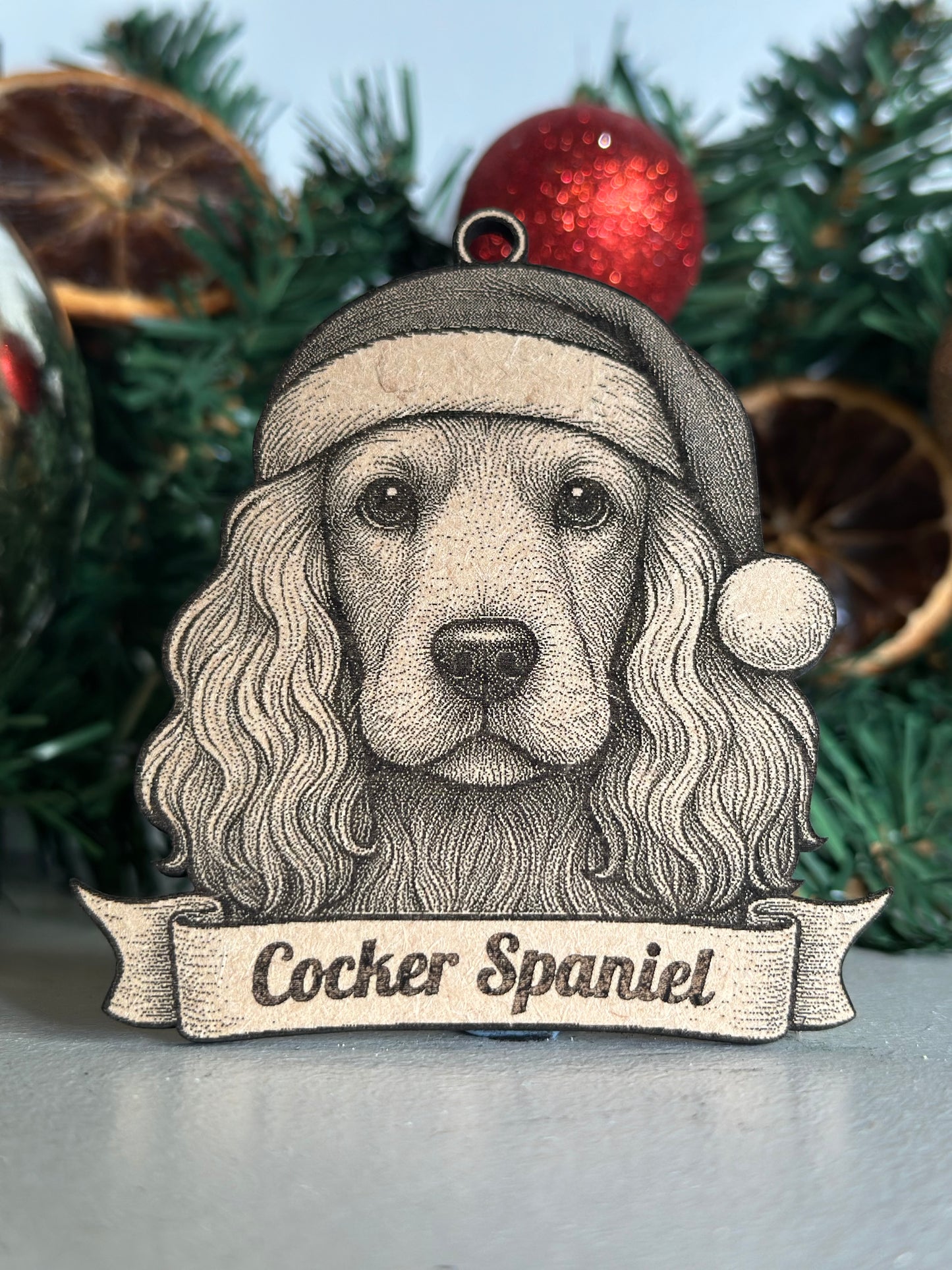 Cocker Spaniel - Personalisable Christmas Tree Decoration Bauble Ornament Dog Gift