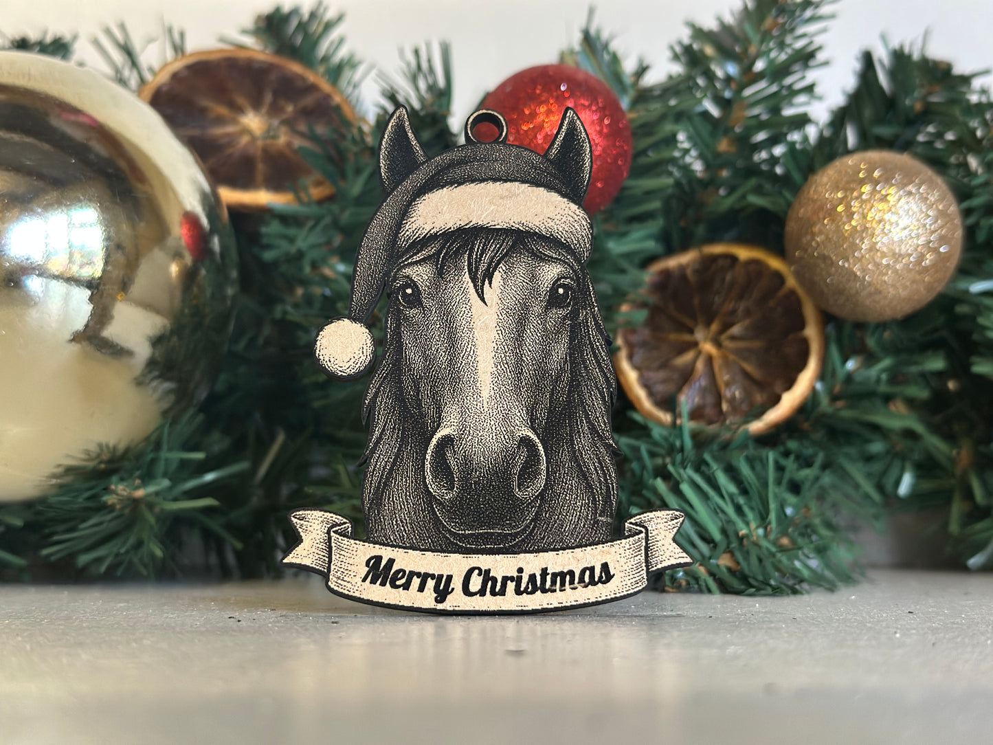 Horse - Personalisable Christmas Tree Decoration Bauble Ornament Gift