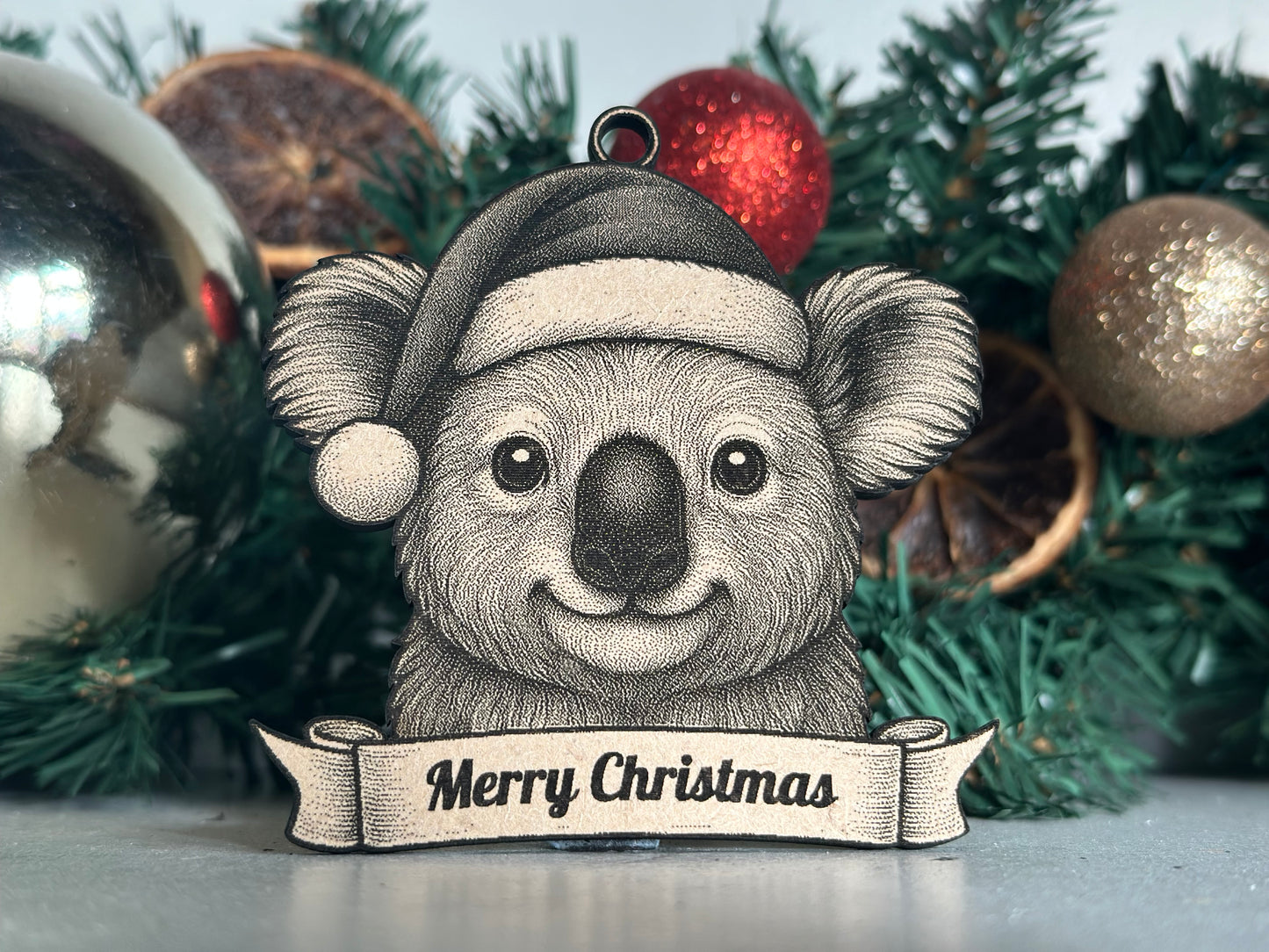 Koala - Personalisable Christmas Tree Decoration Bauble Ornament Zoo Gift