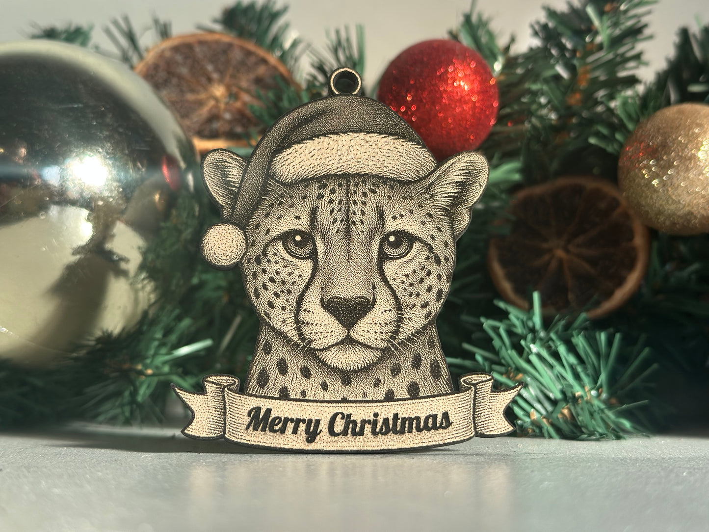 Cheetah - Personalisable Christmas Tree Decoration Bauble Ornament Zoo Gift