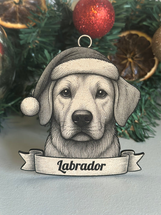 Labrador - Personalisable Christmas Tree Decoration Bauble Ornament Dog Gift
