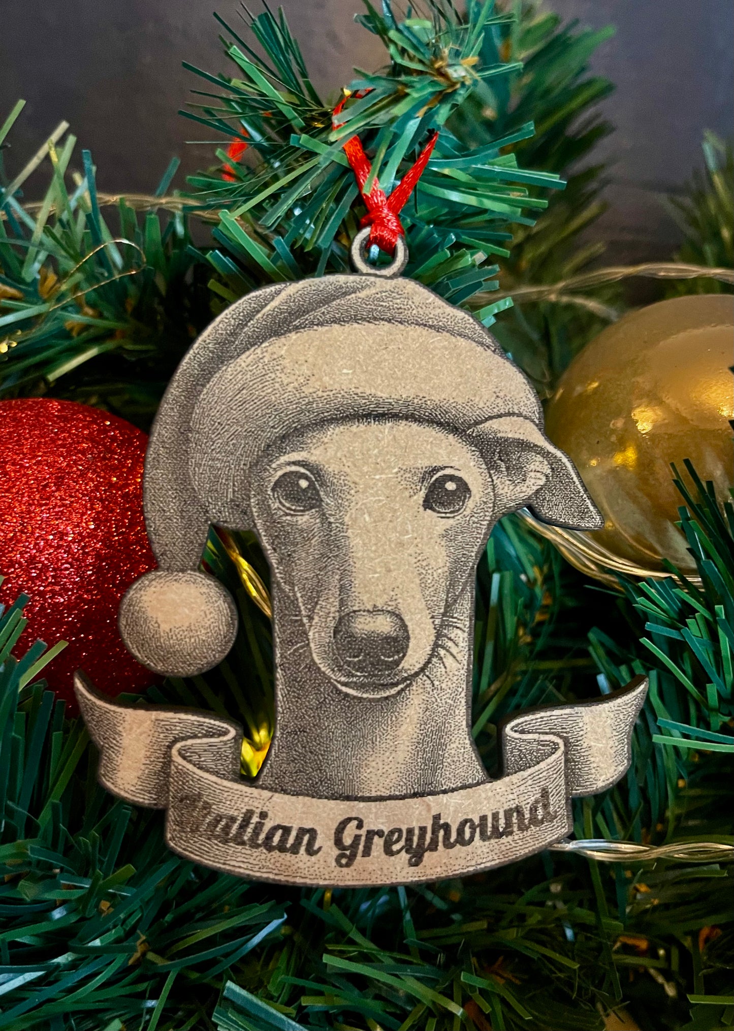Italian Greyhound Tree Ornament