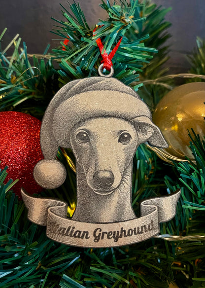 Italian Greyhound Tree Ornament