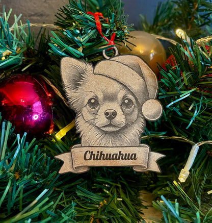 Chihuahua Christmas Ornament - Cream
