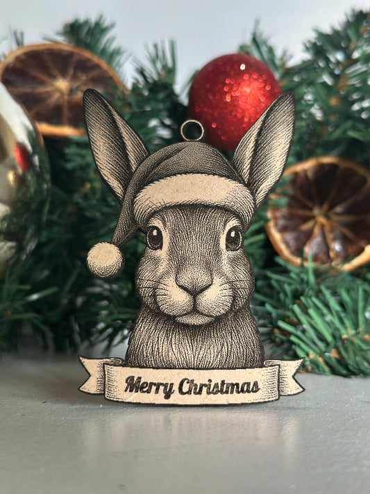Hare - Personalisable Christmas Tree Decoration Bauble Ornament Wildlife Gift
