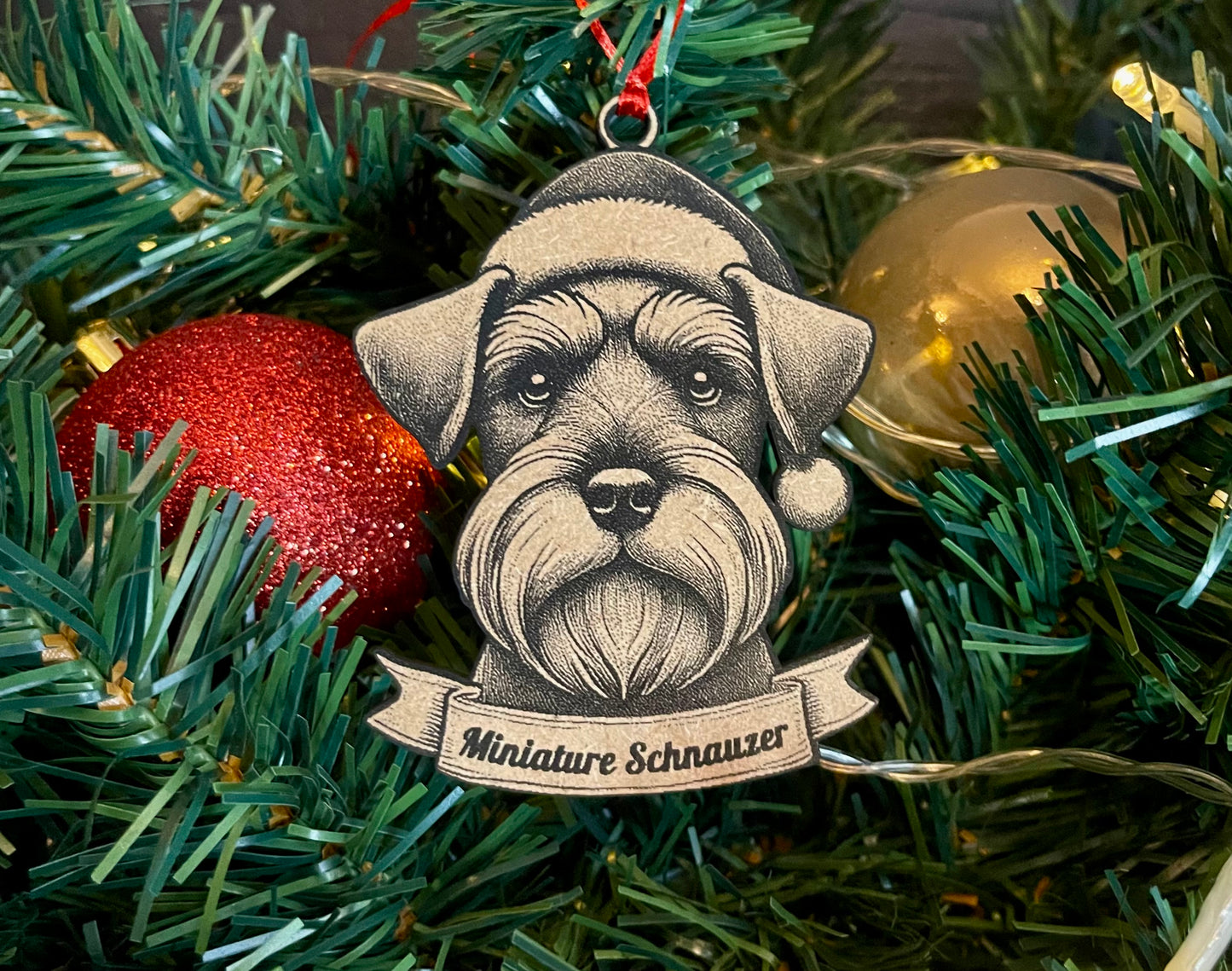 Miniature Schnauzer Tree Ornament