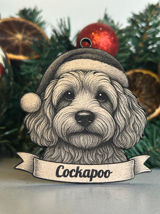 Cockapoo - Personalisable Christmas Tree Decoration Bauble Ornament Dog Gift