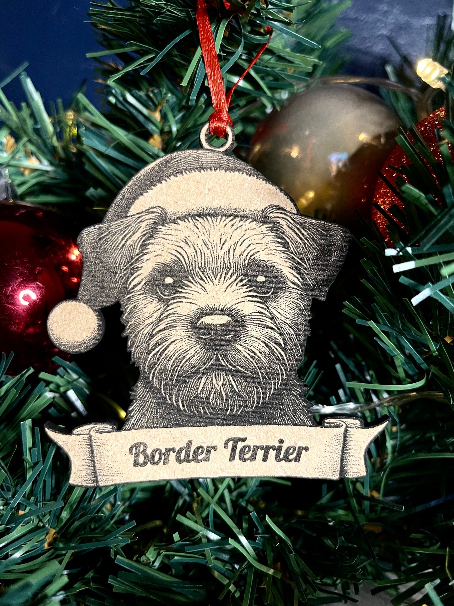 Border Terrier Tree Ornament