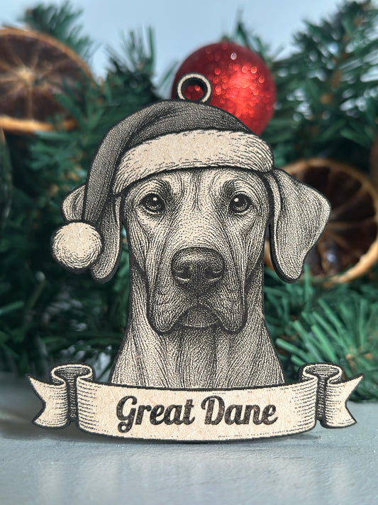 Great Dane - Personalisable Christmas Tree Decoration Bauble Ornament Dog Gift