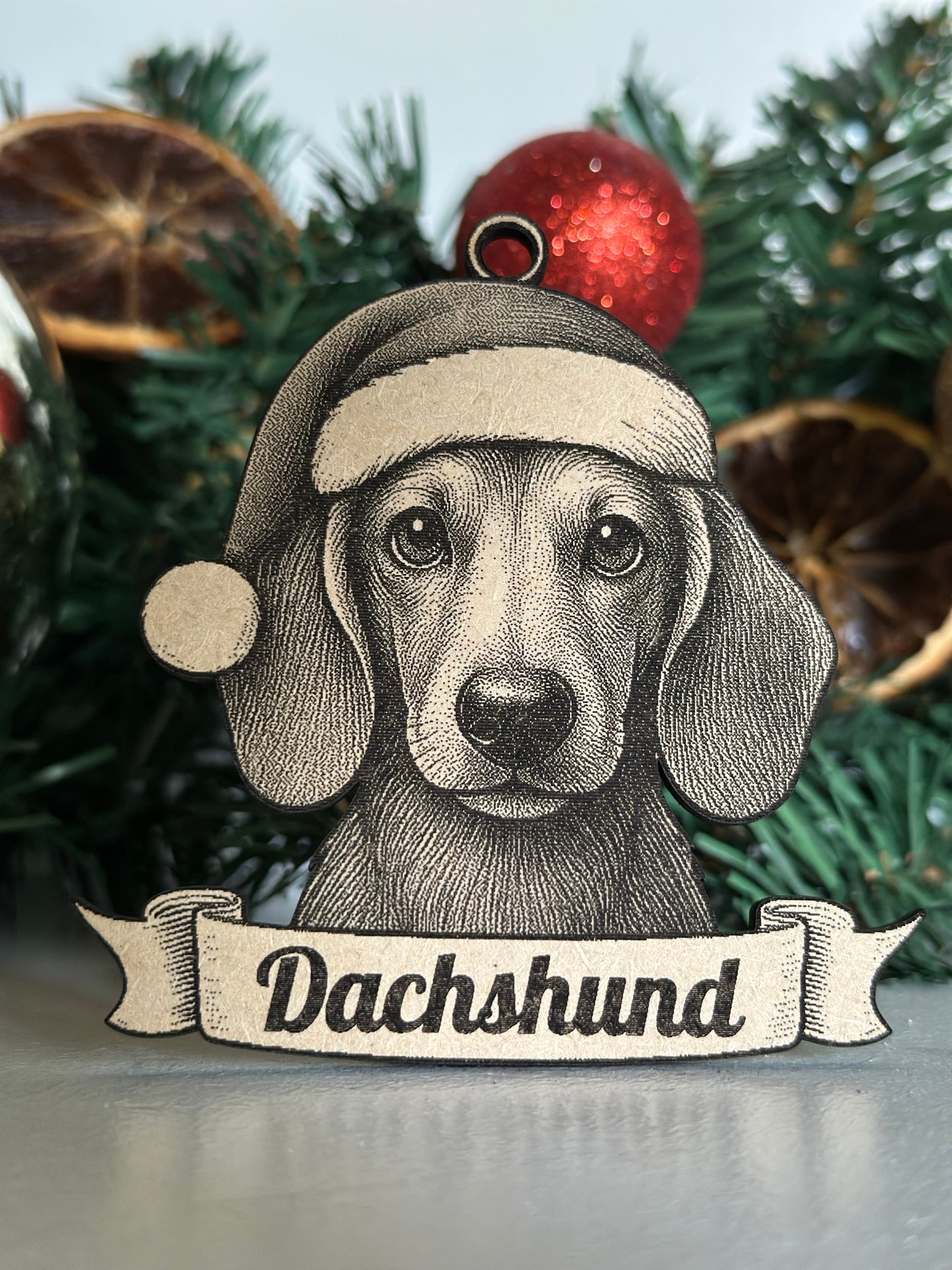 Dachshund - Personalisable Christmas Tree Decoration Bauble Ornament Dog Gift