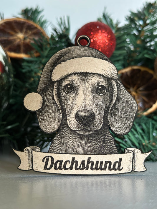 Dachshund - Personalisable Christmas Tree Decoration Bauble Ornament Dog Gift