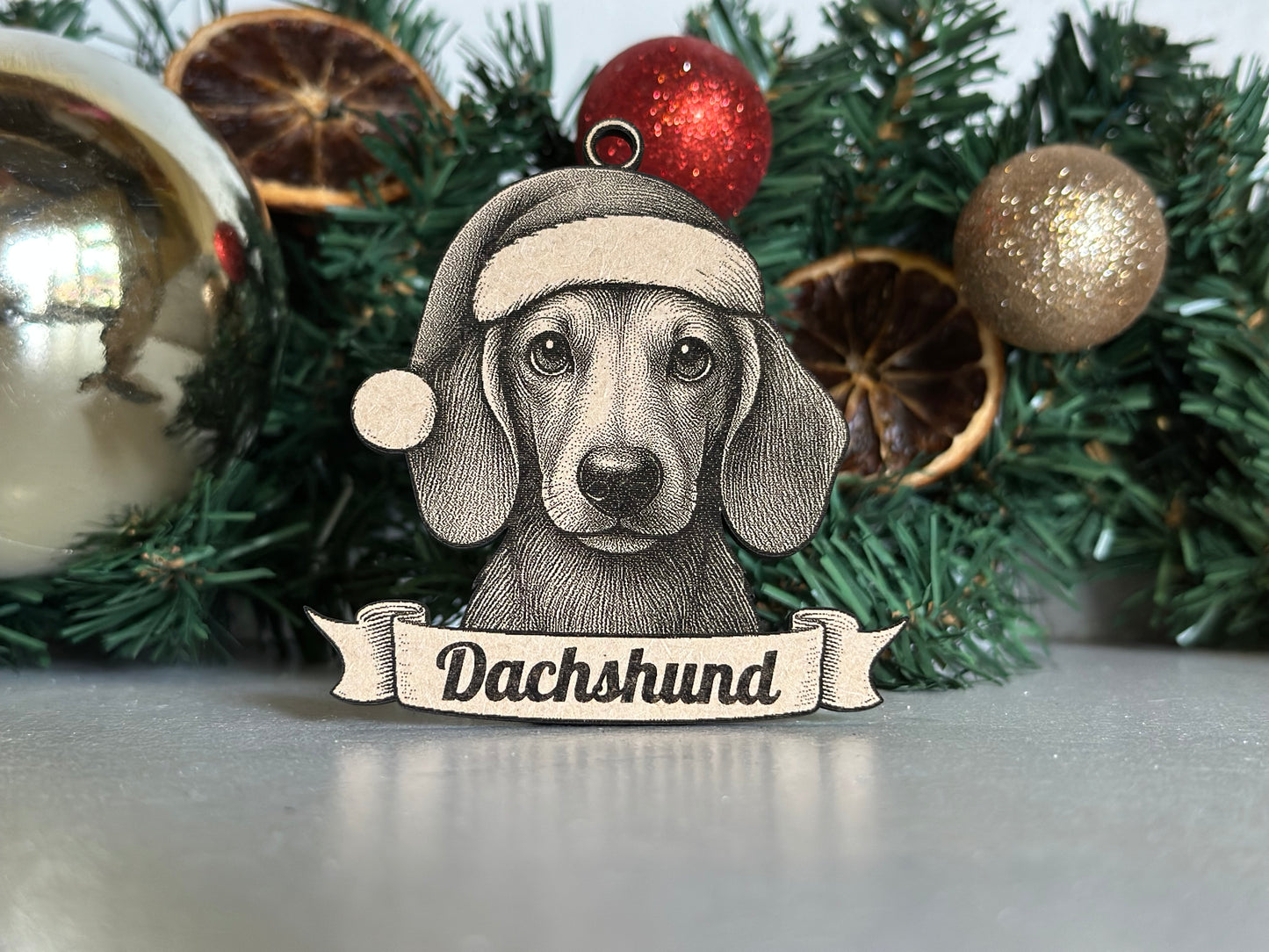 Dachshund - Personalisable Christmas Tree Decoration Bauble Ornament Dog Gift