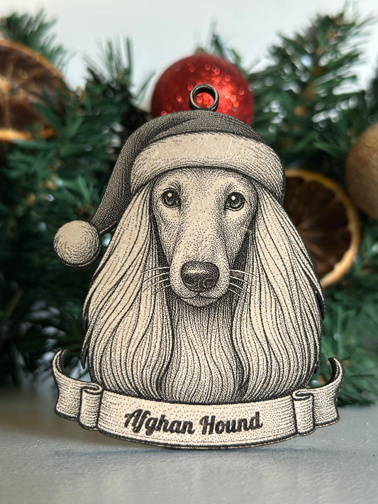 Afghan Hound - Personalisable Christmas Tree Decoration Bauble Ornament Dog Gift