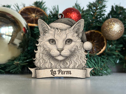 La Perm  - Personalisable Christmas Tree Decoration Bauble Ornament Cat Gift