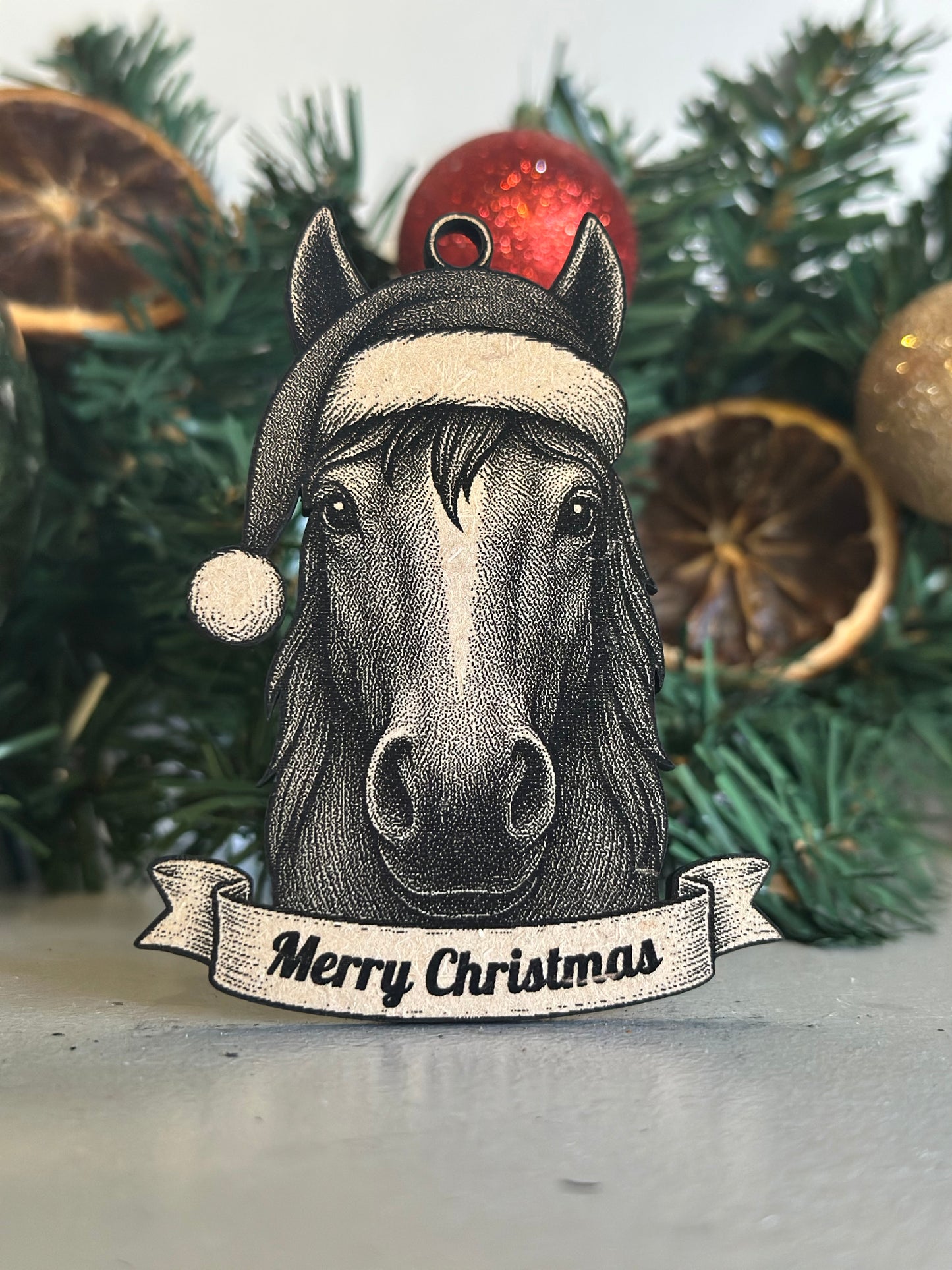 Horse  - Personalisable Christmas Tree Decoration Bauble Ornament Gift