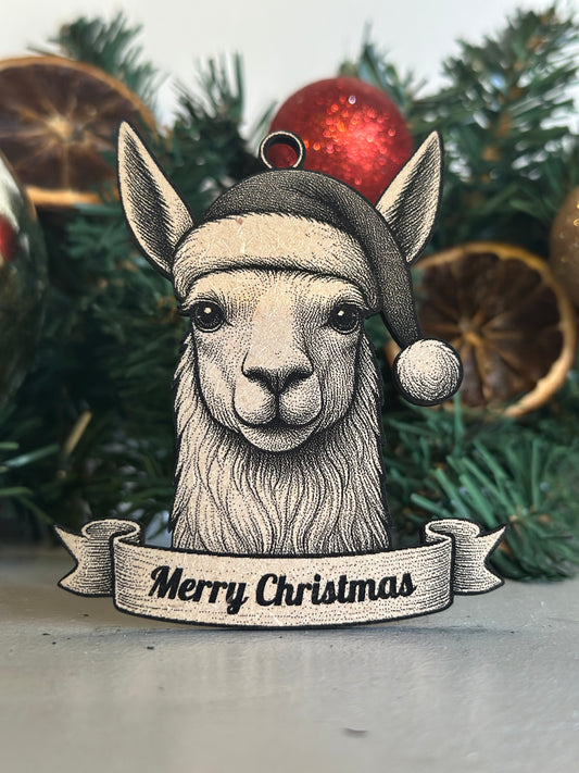 Llama  - Personalisable Christmas Tree Decoration Bauble Ornament Farm Gift