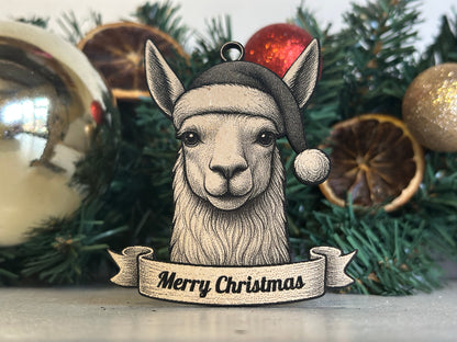 Llama  - Personalisable Christmas Tree Decoration Bauble Ornament Farm Gift