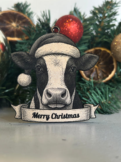 Dairy Cow  - Personalisable Christmas Tree Decoration Bauble Ornament Cow Gift