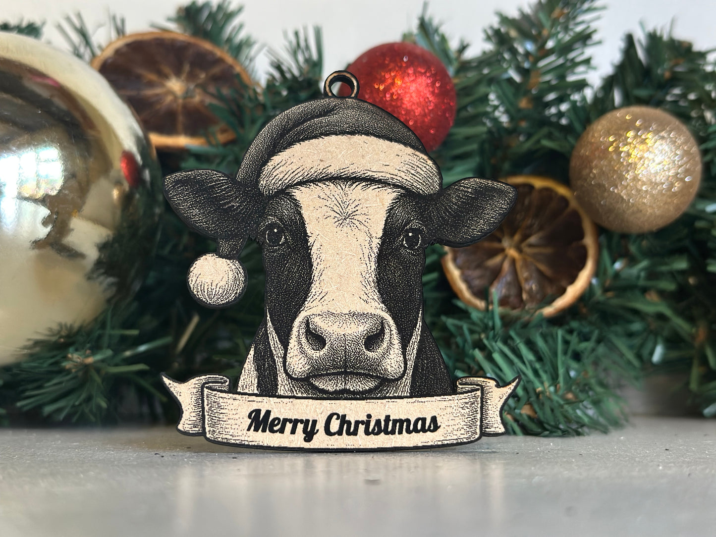 Dairy Cow  - Personalisable Christmas Tree Decoration Bauble Ornament Cow Gift