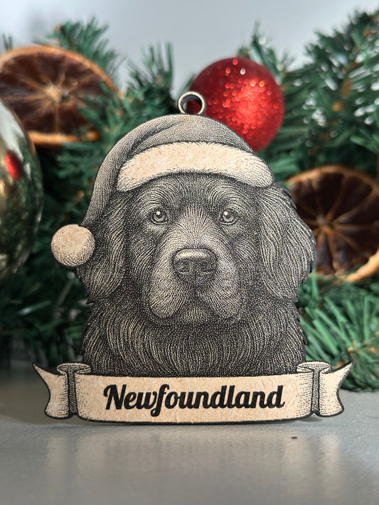 Newfoundland  - Personalisable Christmas Tree Decoration Bauble Ornament Dog Gift