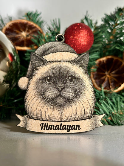 Himalayan  - Personalisable Christmas Tree Decoration Bauble Ornament Cat Gift