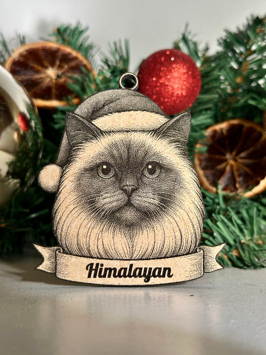 Himalayan  - Personalisable Christmas Tree Decoration Bauble Ornament Cat Gift
