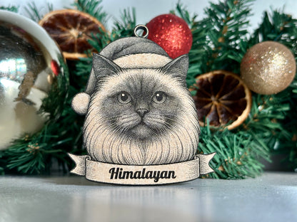 Himalayan  - Personalisable Christmas Tree Decoration Bauble Ornament Cat Gift