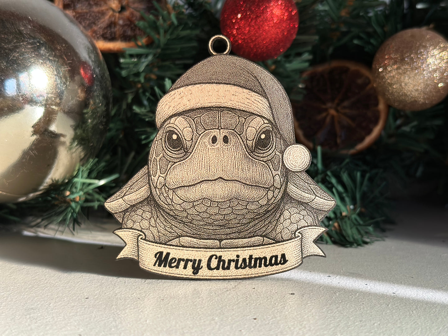Turtle - Personalisable Christmas Tree Decoration Bauble Ornament Sealife Gift