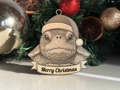 Turtle - Personalisable Christmas Tree Decoration Bauble Ornament Sealife Gift