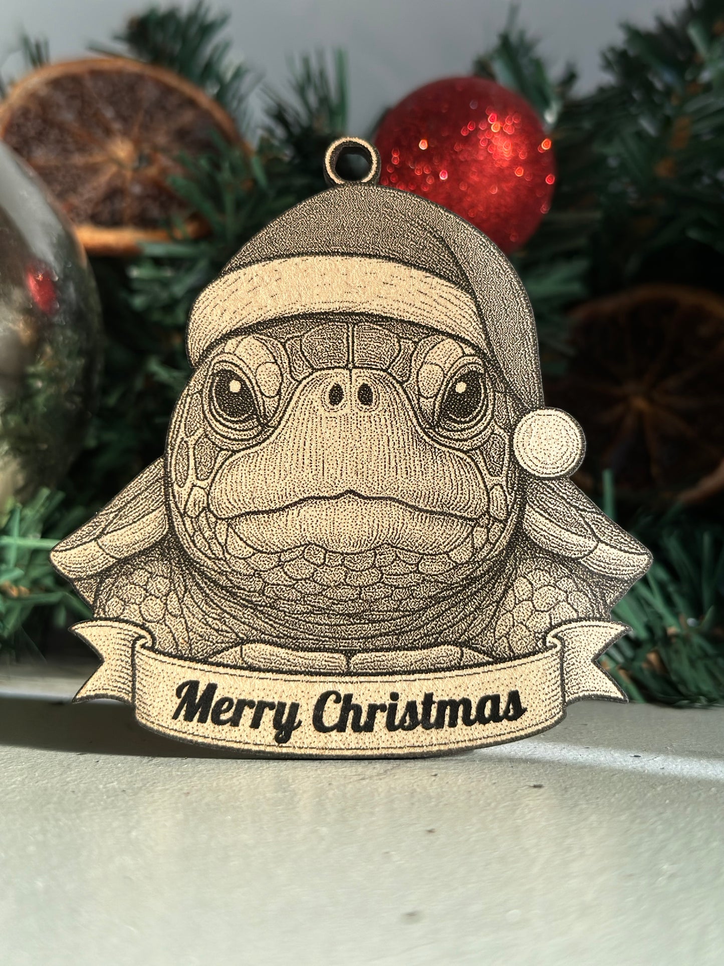Turtle - Personalisable Christmas Tree Decoration Bauble Ornament Sealife Gift
