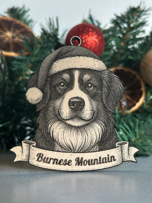 Bernese Mountain - Personalisable Christmas Tree Decoration Bauble Ornament Dog Gift